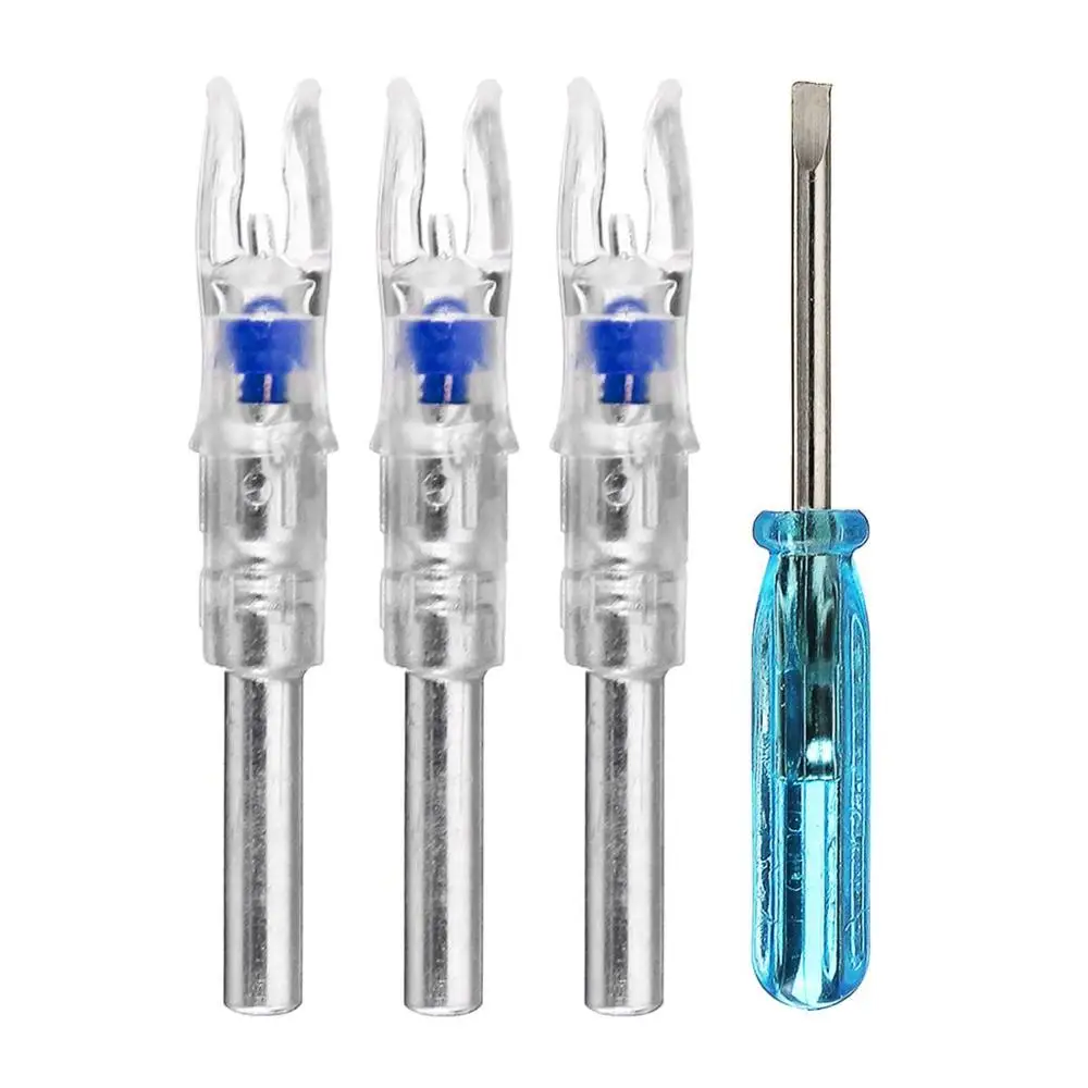 

5.2mm Automatically LED Lighted Arrow Nock Compound Bow Archery Arrows Nock +Screwdriver Hunting Shooting Accessorie