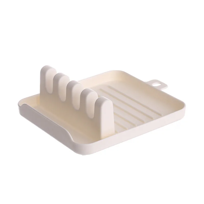 Kitchen Spoon Fork Spatula Holder Rack - Non-Slip Plastic Chopsticks Organizer Shelf Pad for Utensils Storage