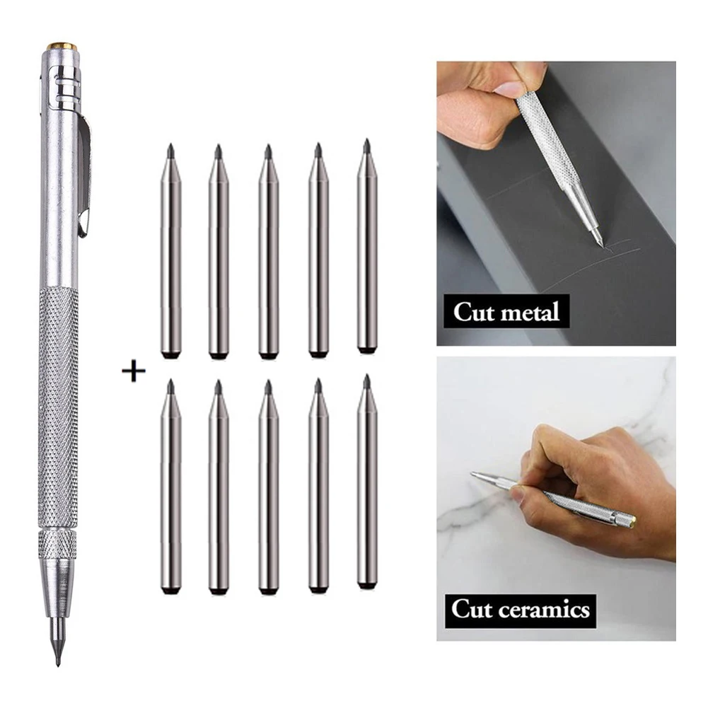 11PCS Tungsten Scriber Pen Tungsten Carbide Engraving Pen Marking Tip For  Glass Wood Stone Shell Metal Marking Tool - AliExpress