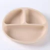 Silicone Tableware Children's Dinner Plate Separate Dinner Plate Auxiliary Food Training Tableware Set Snack Bowl 6