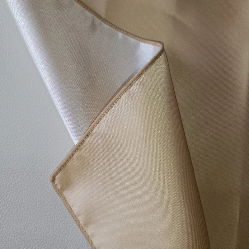 1Pcs Golden Pocket Squares 27cm Luxury Unisex Polyester Handmade Handkerchief for Wedding Party Suit Apparel Accessories
