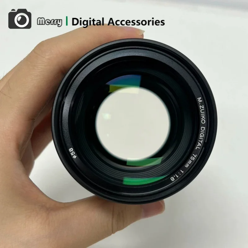 올림푸스 M.Zuiko 디지털 ED 75mm F1.8 렌즈 마이크로 포서드 M43 인물 사진용 프라임 카메라 렌즈 95% 새 상품