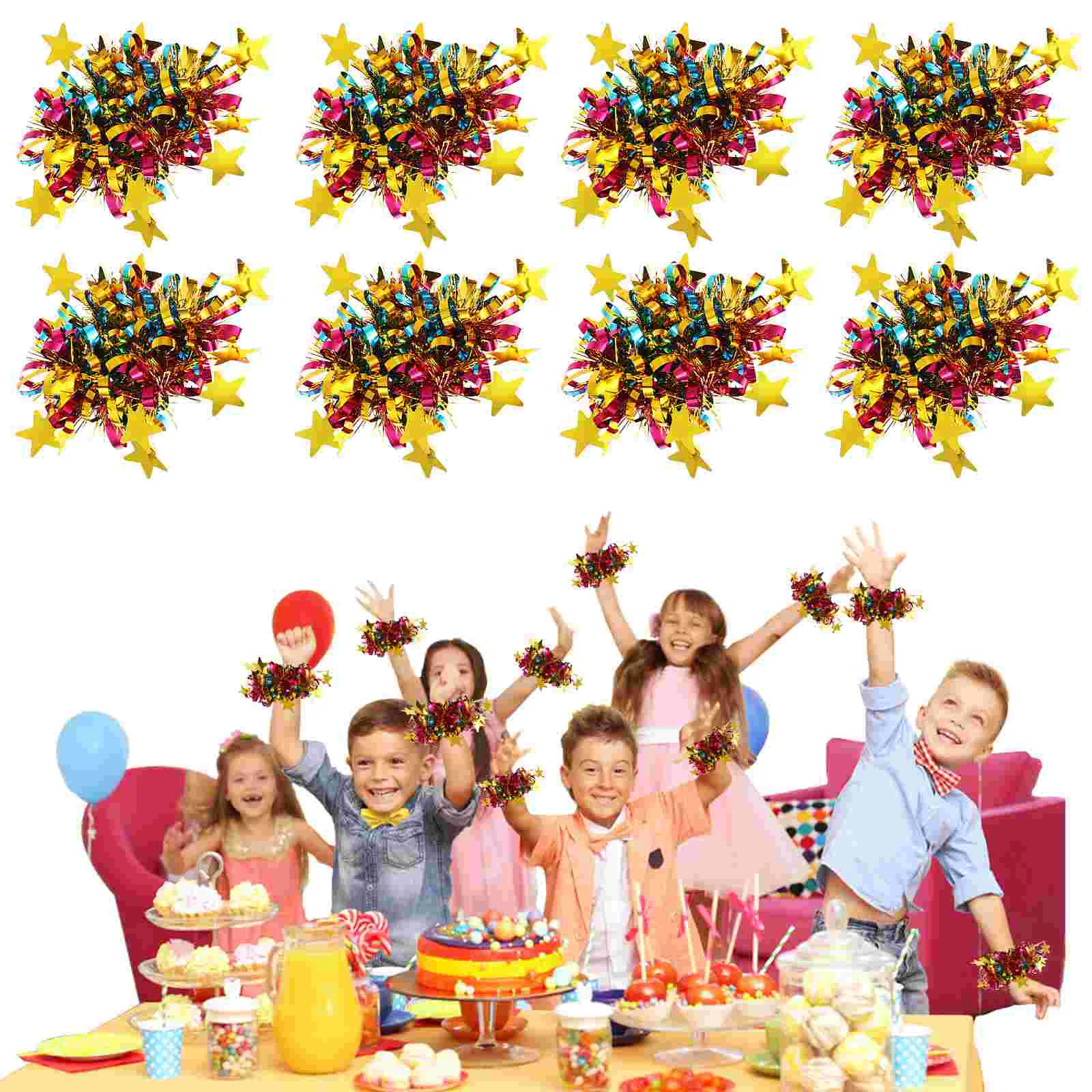 

14 Pcs Dance Wrist Flower Plump Pom Poms Soft Cheering Squad Supplies Compact Cheerleading Festive Touch Plastic Lasting