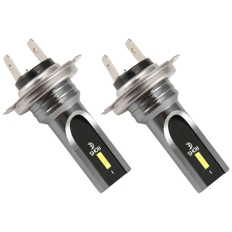 P-프리미엄-2Pcs 자동차 H7 LED 전구 헤드 라이트 램프 화이트 6000K 80W CSP 칩 6SMD 오토바이 안개 램프 1860 16000LM 러닝 라이트