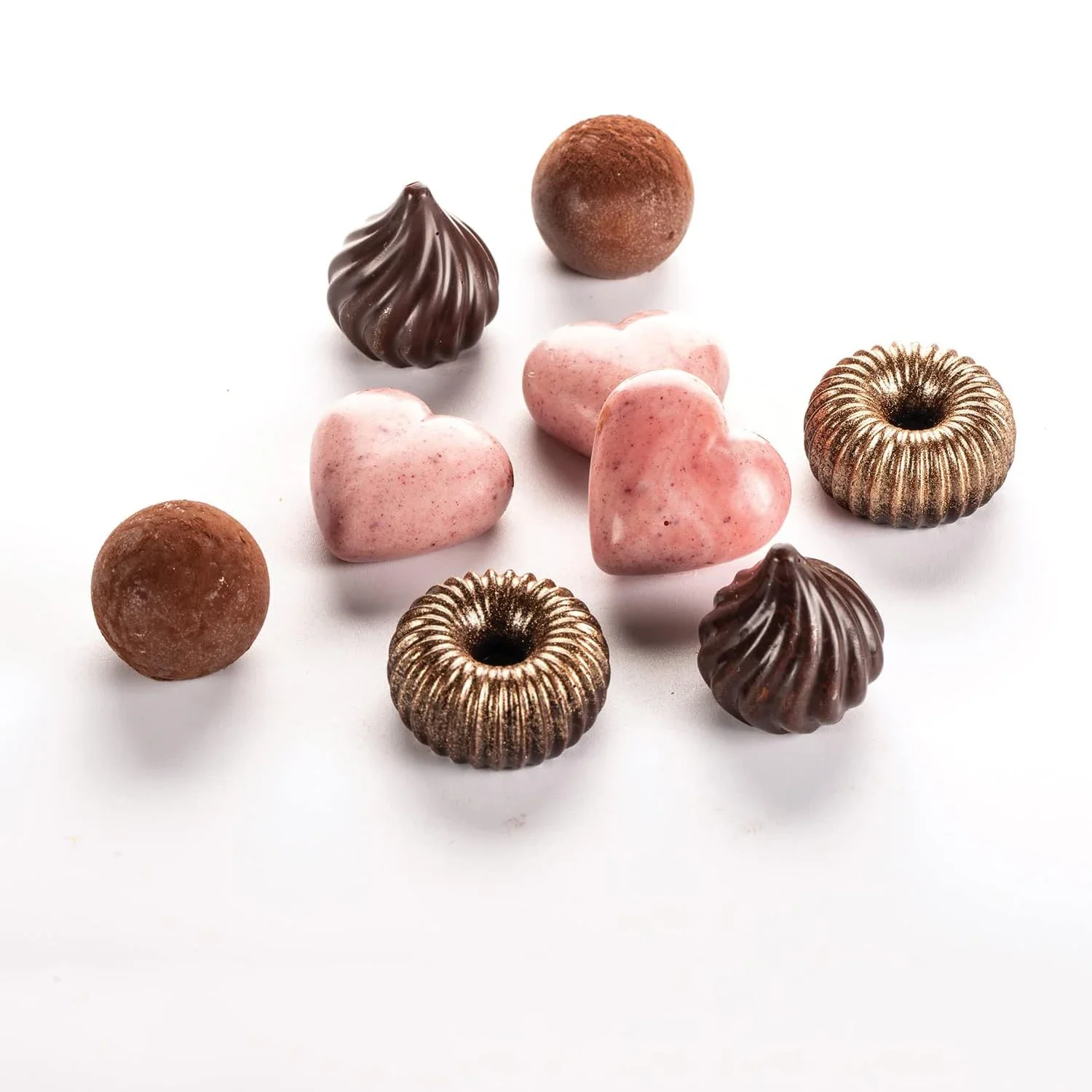 Cavity Flame Silicone Mold - Non-Stick Baking Chocolate Praline Madeleine Mold for Candy, Jelly, Ice Cubes & Cake Decoration