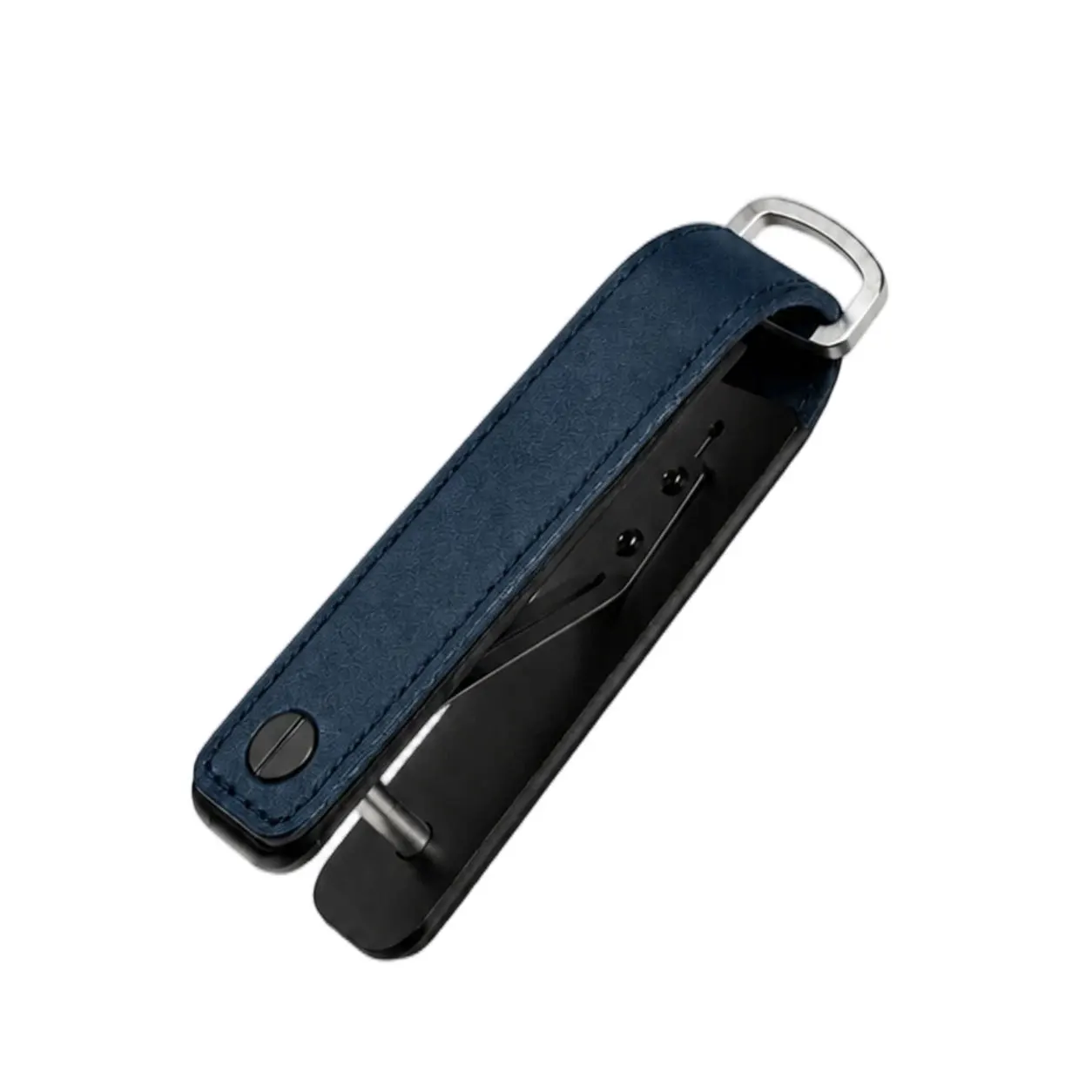 All-in-One Compact Aluminum Outdoor Keychain and Leather Organizer