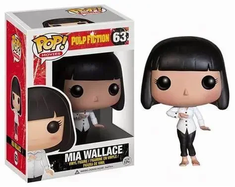 thumbnail image 1 of FUNKO POP Películas Pulp Fiction MIA WALLACE 63# Butch Goolidge #65 Vincent Vega #61 Figuras de acción de PVC Juguetes de regalo Modelo Juguetes, 1 of 5