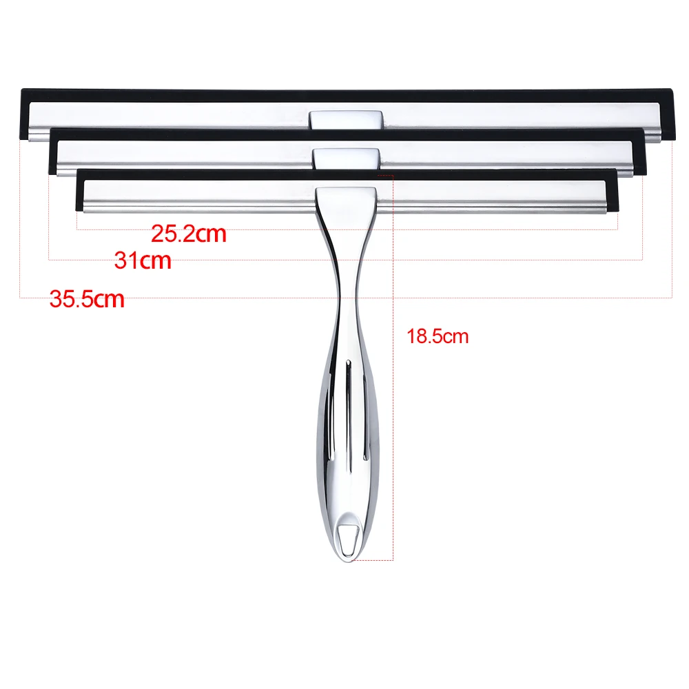 Shower Squeegee 10'' 12'' 14'' INCH Stainless Steel Silicone Rubber Scraper With Hook Door Class Window Windshield window cleaning squeegee cleaning scraper silicone scraper glass scraper glass window scraper cleaning squeegee shower squeegee scraper tool scraper cleaner