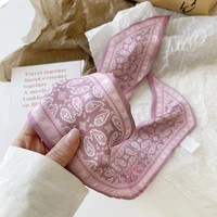 Cashew flower silk scarf, double-sided printed headband, ins decoration, versatile triangle scarf accessories - Image 5