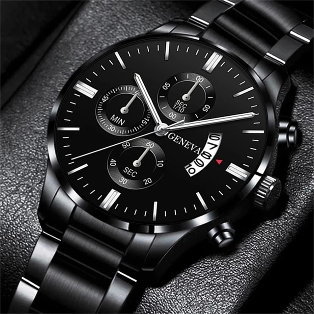 Reloj Hombre New Fashion Men Watches ORLANDO Black Gold Tungsten-like Steel  Quartz Wristwatches Men Luxury Business Watches - AliExpress
