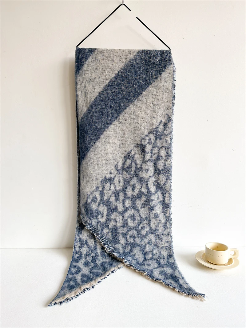 Pashmina épais poncho hijab femmes écharpe 2023 rayé imprimé cachemire chaud blalnket femme voyage long châle hiver enveloppements_voghion.com