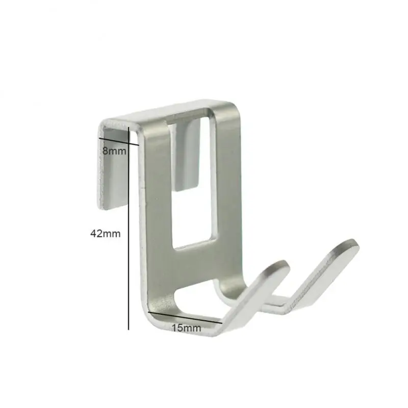 Space Aluminum Metal Shower Frameless Glass Door Hook Free Hole Towel Holder Hanger Bathroom Towel Rack For Bathroom Accessories 6