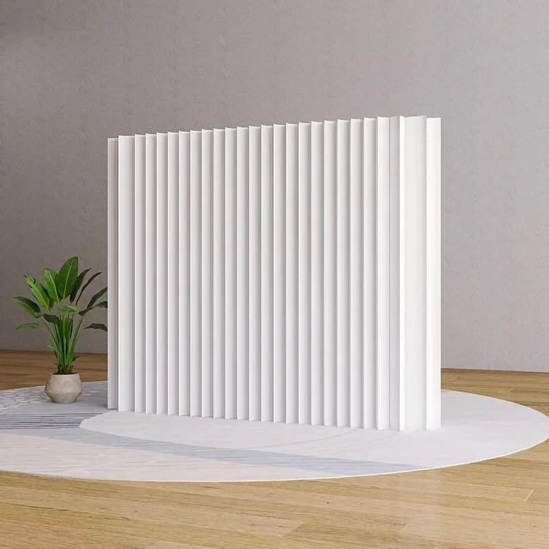 Home Decor Retractable White Organ Paper Wall Screen Room Dividers Office Partition Removable Folding Baffle