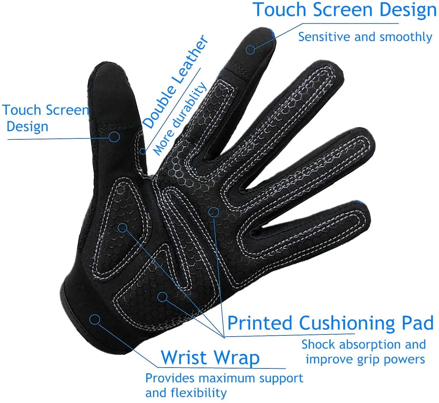 Professional Half Full Finger Fitness Gloves Men with Wrist Support Gym Exercise Powerlifting Pull Up Protector