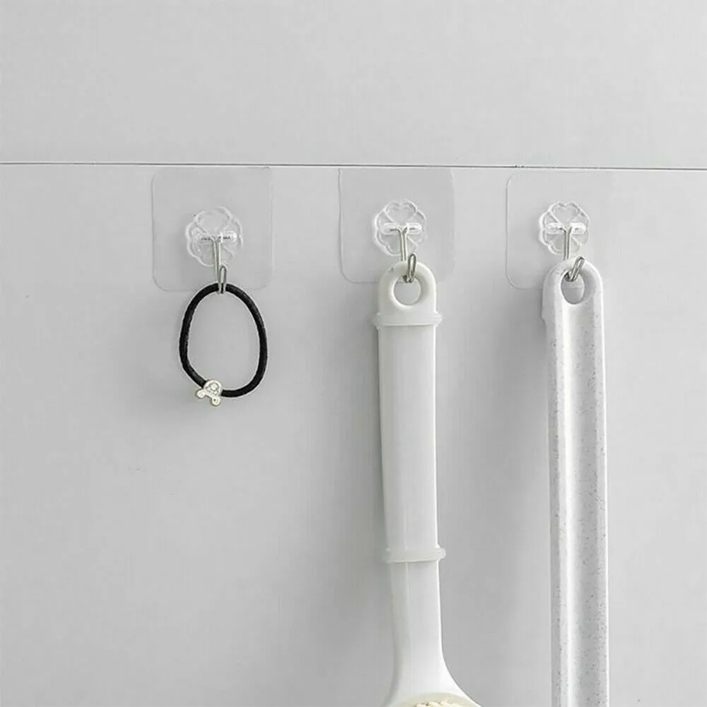 

20pcs Hooks Transparent Strong Selfadhesive Door Wall Hangers Hooks Suction Heavy Load Rack Cup Sucker For Kitchen Bathroom