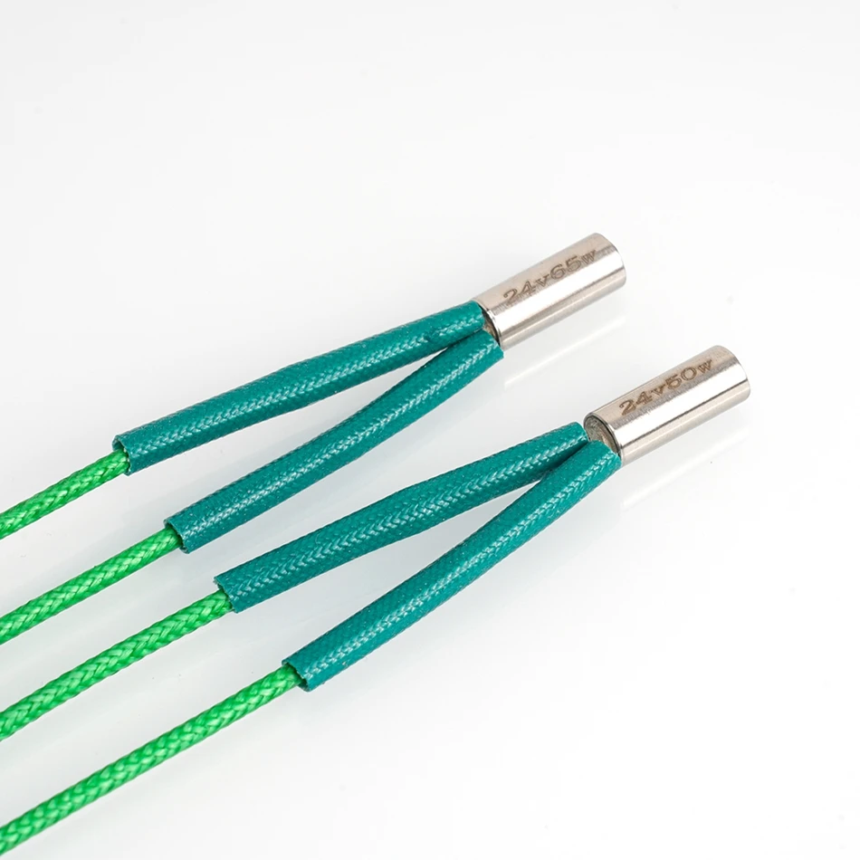 Cartucho Aquecedor de Impressora 3d Tubo de Aquecimento para Voron 0.1 1.8 2.4 Series com Cabo Verde 15cm Peças 24v 65 50w x6 mm x 15 mm - Imagem 2