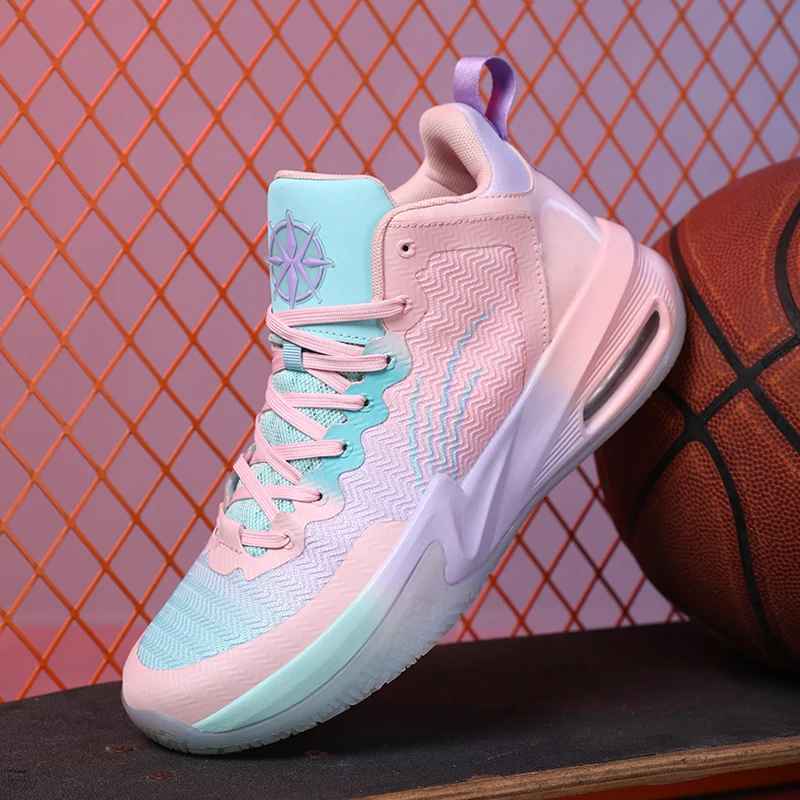Summer Unisex Basketball Shoes Light Breathable Basketball Sport Shoes Cushioning Gym Boots Men Training Athletic Shoes Trainer 2