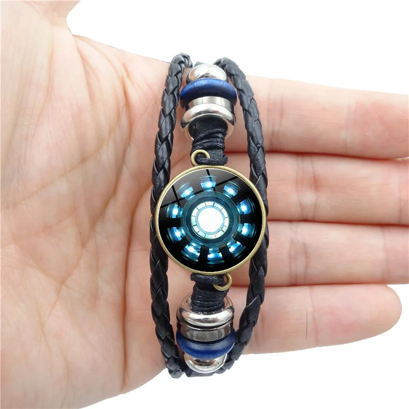 Leather Charm Bracelet Bangles | Glass Charm Bracelet Bangles | Iron Man Arc  Reactor - Action Figures - Aliexpress