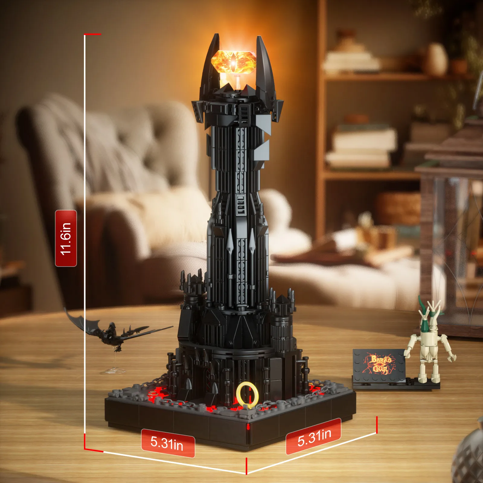 Buildmoc The Lord Dark Tower 라이트 링 영화 모델 빌딩 블록 장난감, 어린이 장난감, 어린이 선물, 도시 벽돌, 779PCs