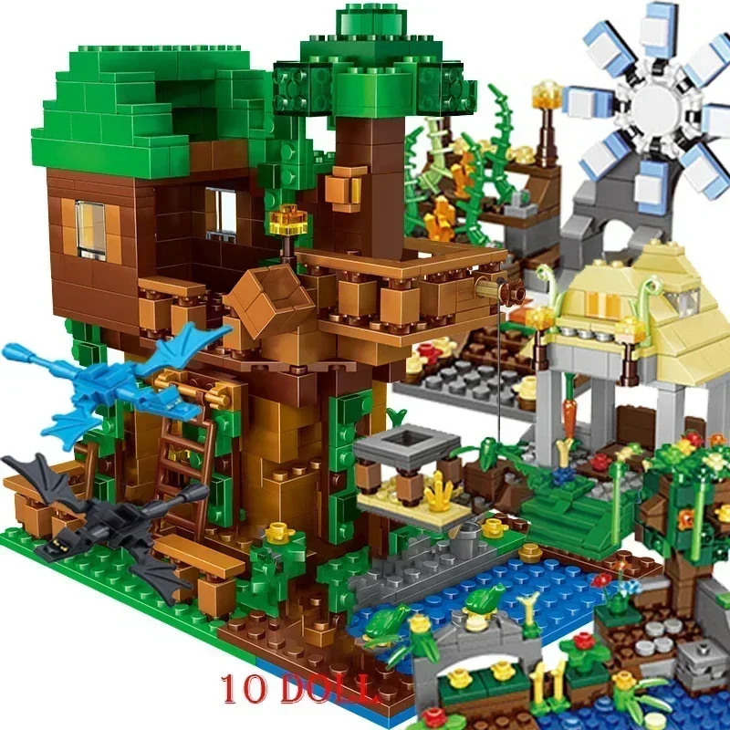 Minecraft Mountain Cave Building Blocks Set with Figures