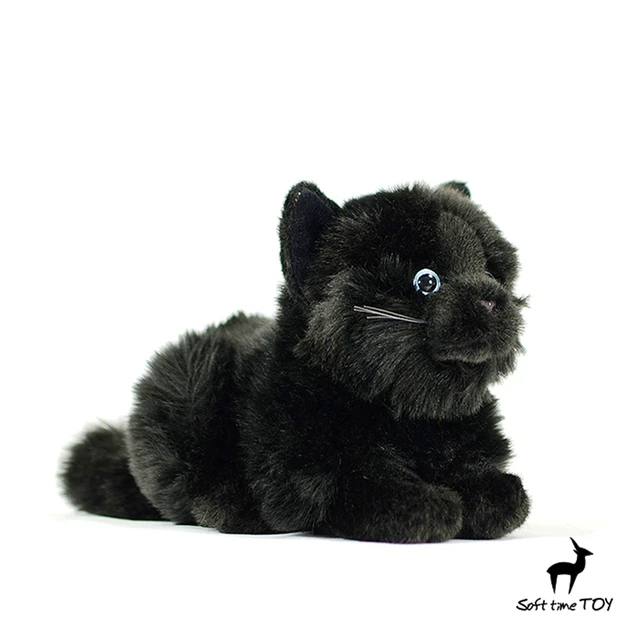 Peluche chat noir haute fidélité Anime, panthère noire mignonne, animaux  réalistes, beurre en peluche de simulation, jouet Kawai, cadeaux pour  enfants - AliExpress