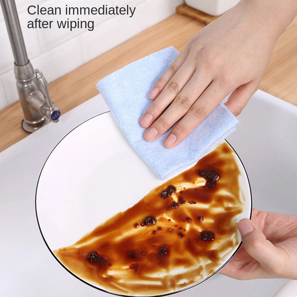 Cleaning Cloths Wet And Purple Blue Household Cleaning Tools Dishcloth Strong Flexibility Superfine Fiber Absorbent