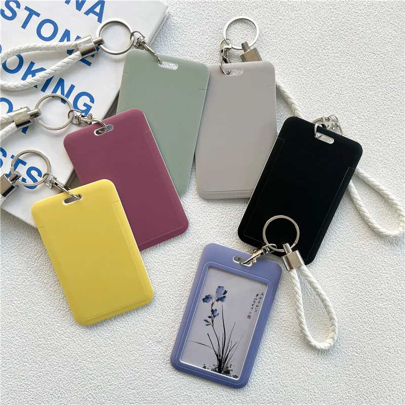 

Ins Style Macaron Solid Color Bus Card Protective Cover Sleeve Student Meal-card Campus Access-card ID Card Holder Cardcase
