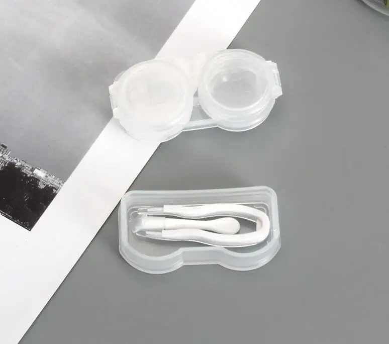 Contact Lenses Case New Contact Lens Case With Lens Tweezers Suction Set Portable Container Contact Lens Box For Women Men 