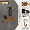 Helmet Rack Wall Mount Wood Motorcycle Helmet Holder All-in-one Helmet Key Rack Bicycle Helmet Display Hanger for Keys Gloves 5