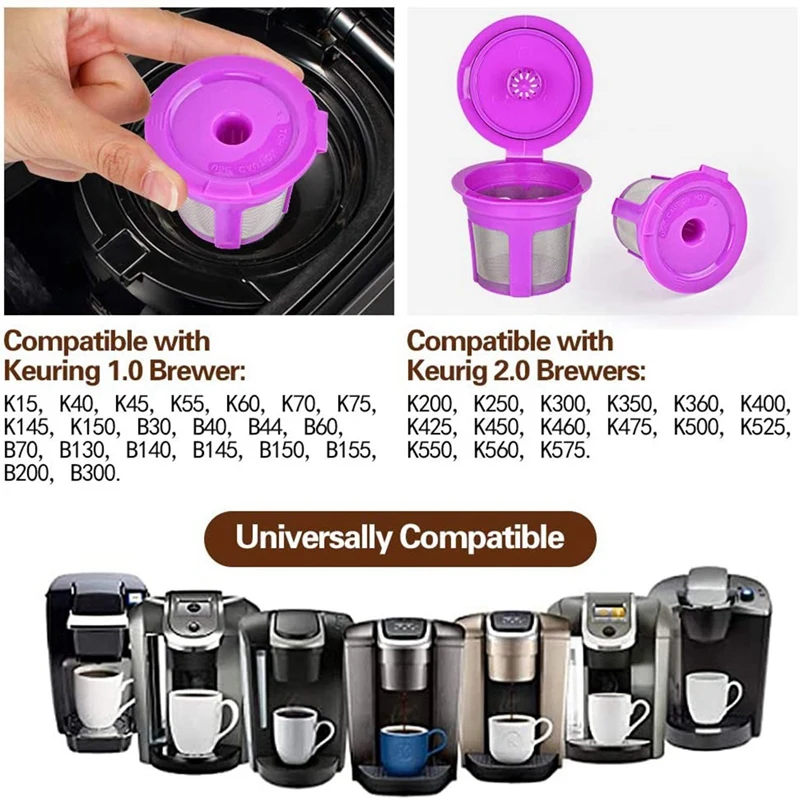 6 Pcs K Cups Clip Spoon Set Refillable 