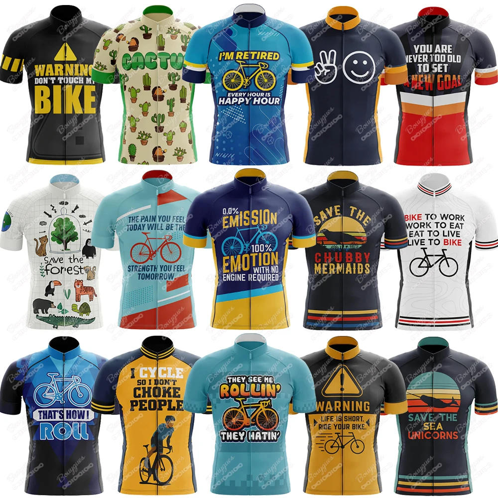 17 s Summer V19 Cycling Jersey For Men Short Sleeve Reflective MTB Maillot Downhill Pro Team Mountain Bicycle Clothing