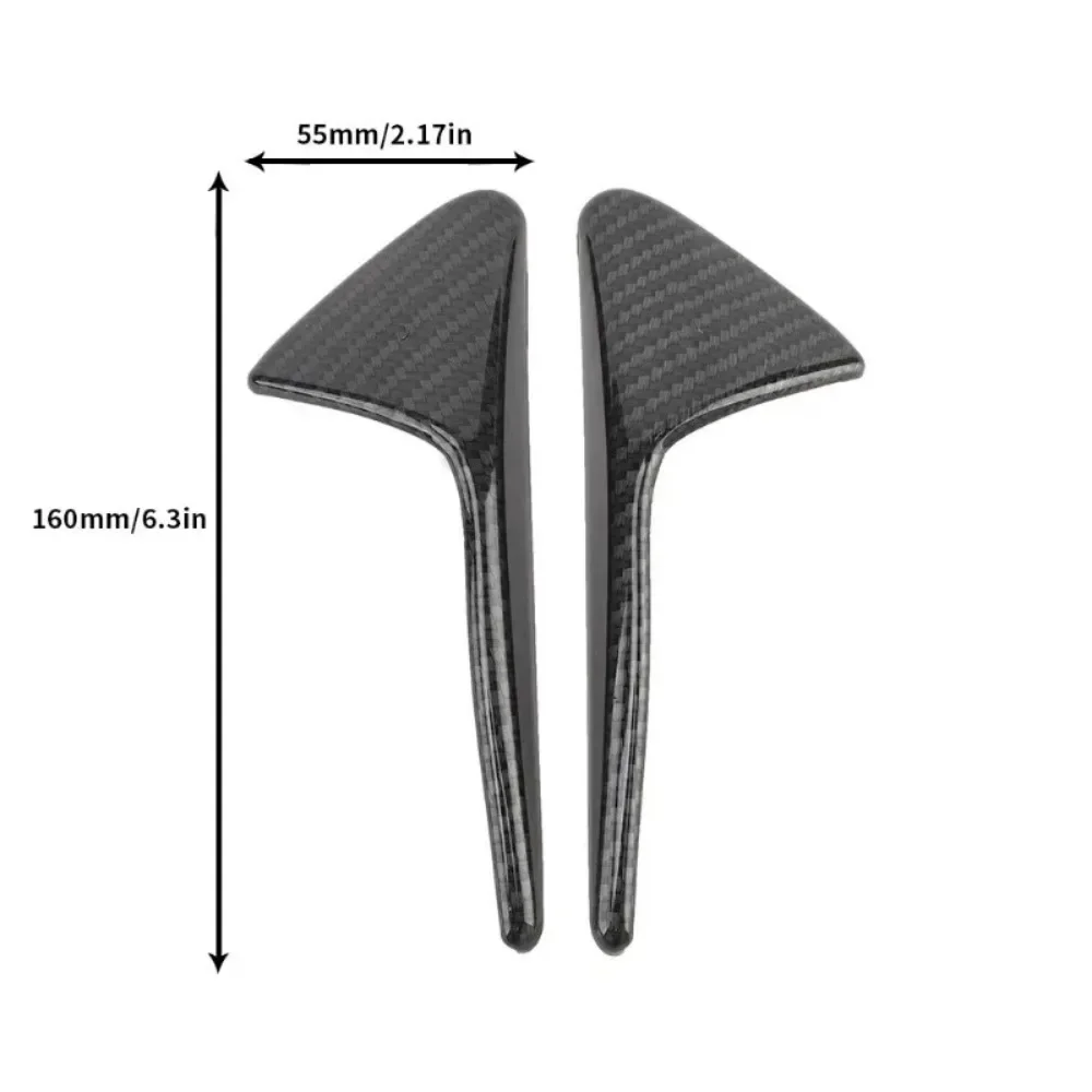 테슬라 모델 3 S X 2017-2021 카메라 보호 커버 탄소 섬유 패턴 방향 지시등 커버 장식 액세서리 2개