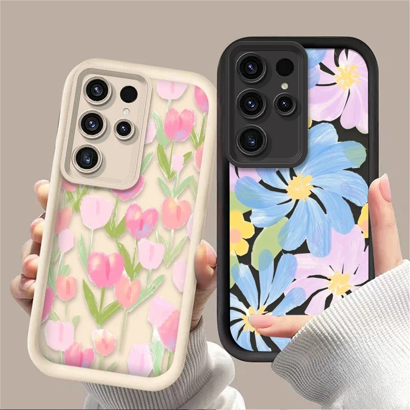 Tulip Flowers Silicone Phone Case Cover