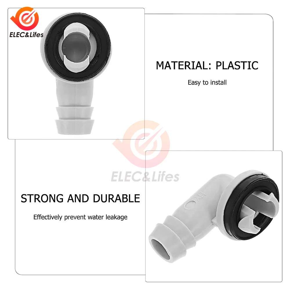 Codo conector de manguera de drenaje 15mm/0,59 pulgadas con anillo de goma  sin fugas fácil de instalar para unidad externa de aire acondicionado -  AliExpress