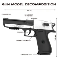 Black Automatic Shell Ejection Desert Eagle Toy Gun, Air Gun, Soft Bullet Continuous Firing Children's Shooting Weapon 2