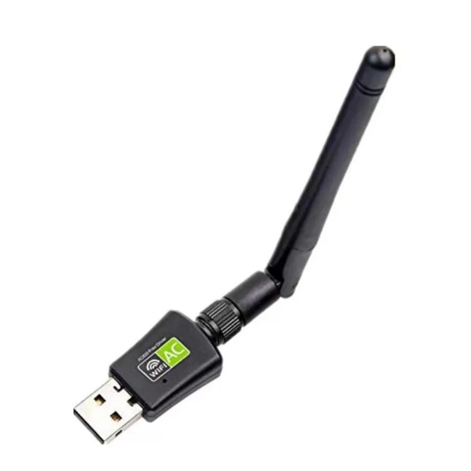 Grwibeou 600Mbps USB Adapter With Antenna Dual Band 5Ghz 2.4Ghz Wireless Network Card Plug and Play For PC Laptop Free Driver