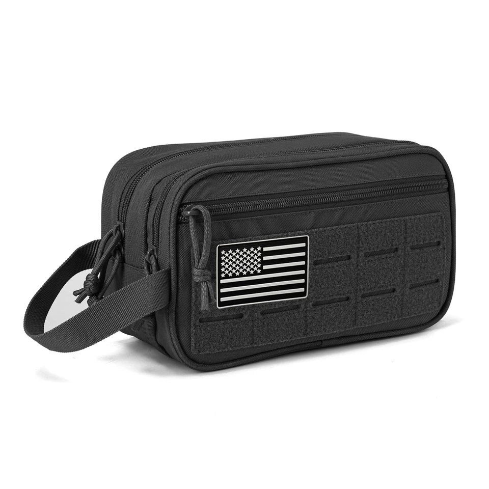 Mens Travel Toiletry Bag Dopp Kit with Molle Design