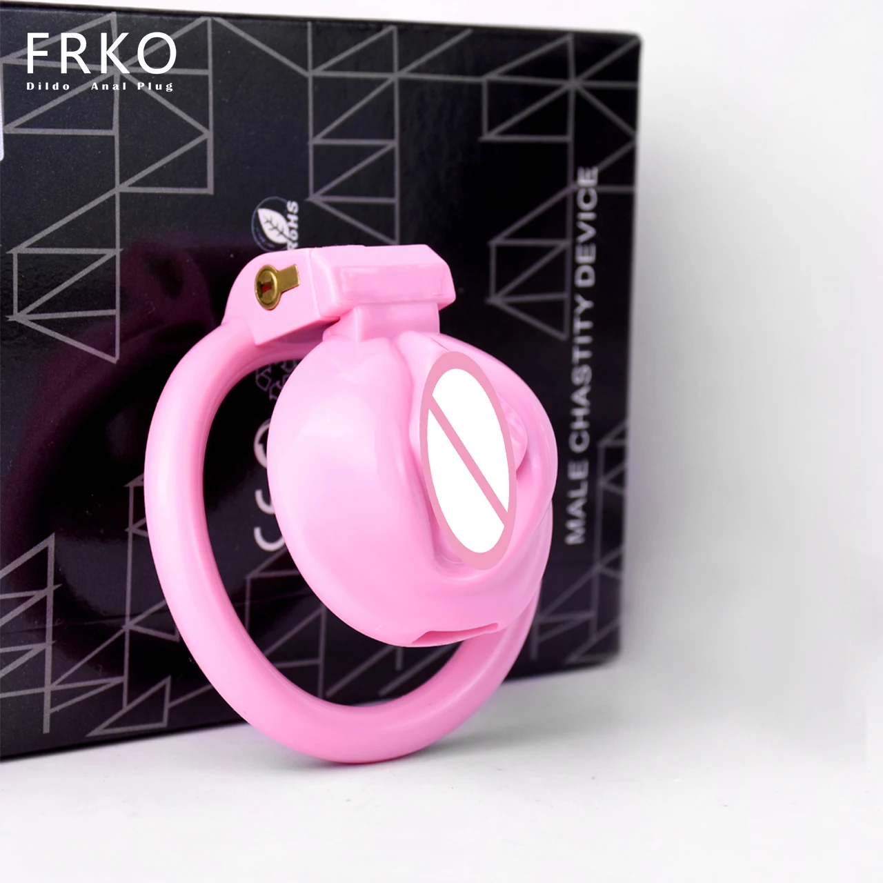 Penis Chastity Cage FRKO Pink ABS Resin Clitoral Pussy Male With 4 Penis Rings Lockcock BDSM Sex Toys For Men Femboy 18+