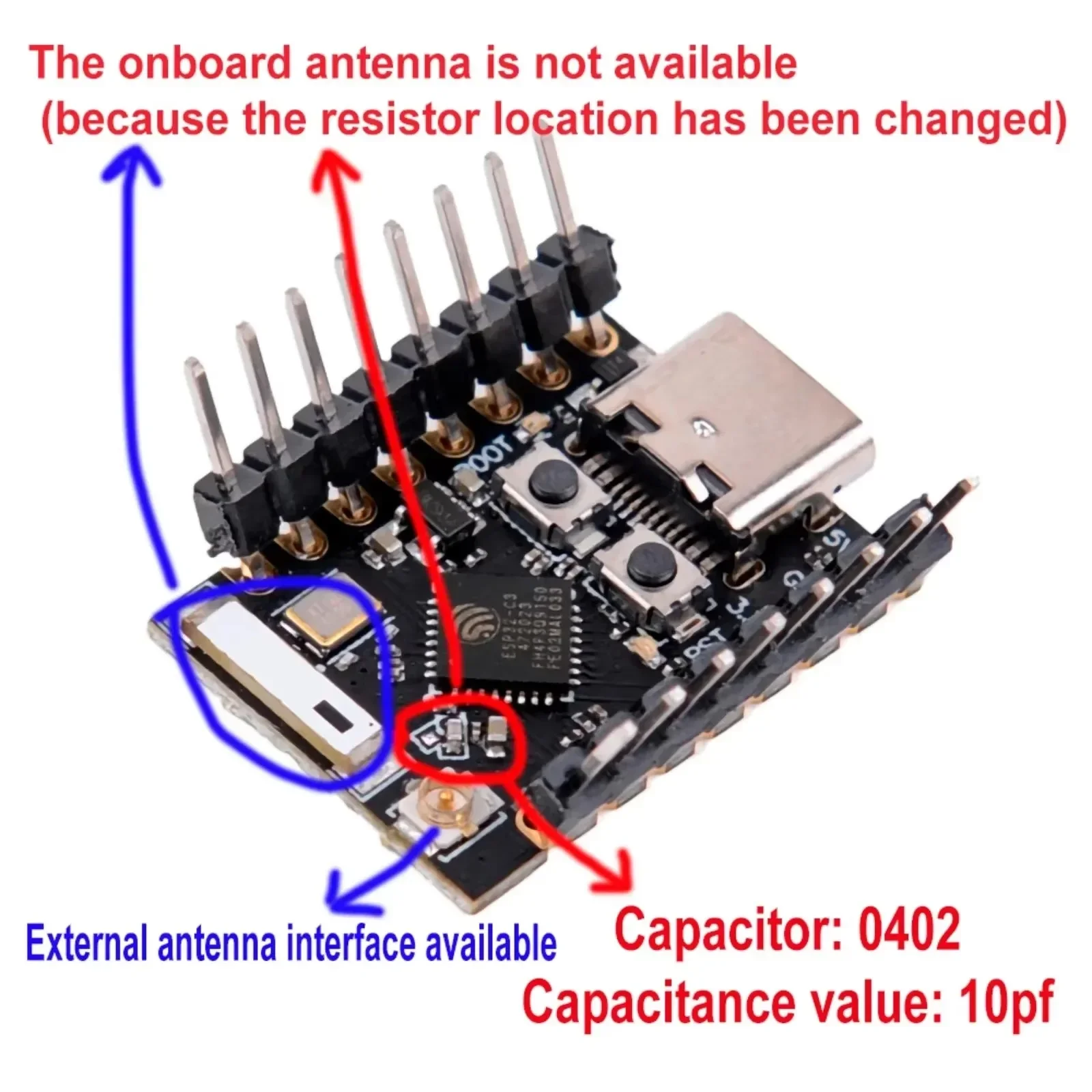 MINI Moduli Scheda Di Sviluppo ESP32 C3 Modulo Wifi BT Bluetooth - Foto 5