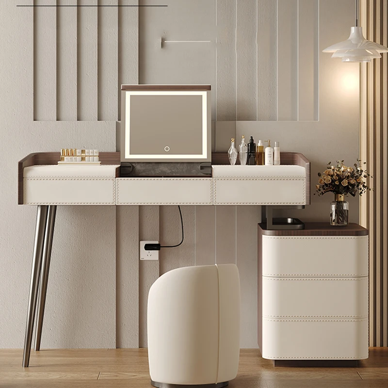 럭셔리 침실 드레싱 테이블, 나무 이탈리아 서랍 거울 드레싱 테이블, 소녀 화장대, 코모다 프라 쿼토 침실 가구 