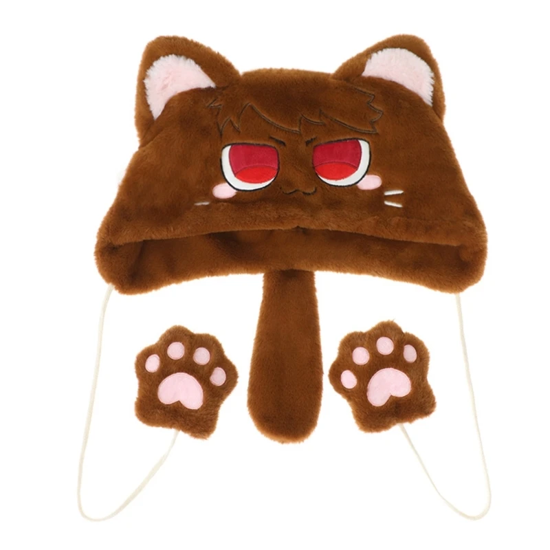 

Cartoon Cat Ear Hat for Anime Enthusiasts Christmas Outdoor Trapper Hat