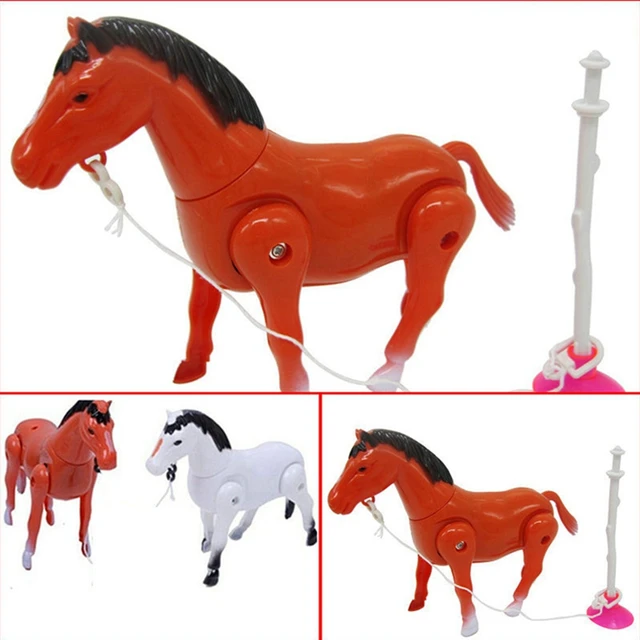 1 Set Electric Horse Around Pile Circle Toy Action Figure Toys & 1 Set Ambulance Vehicles Toys 1/32 Diecast Car Model 4