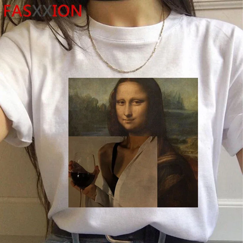 トップス 90s mona lisa T-shirt Vintage 90s Mona Lisa Art T-shirt - Leonardo Da Vinci - Size M - Etsy