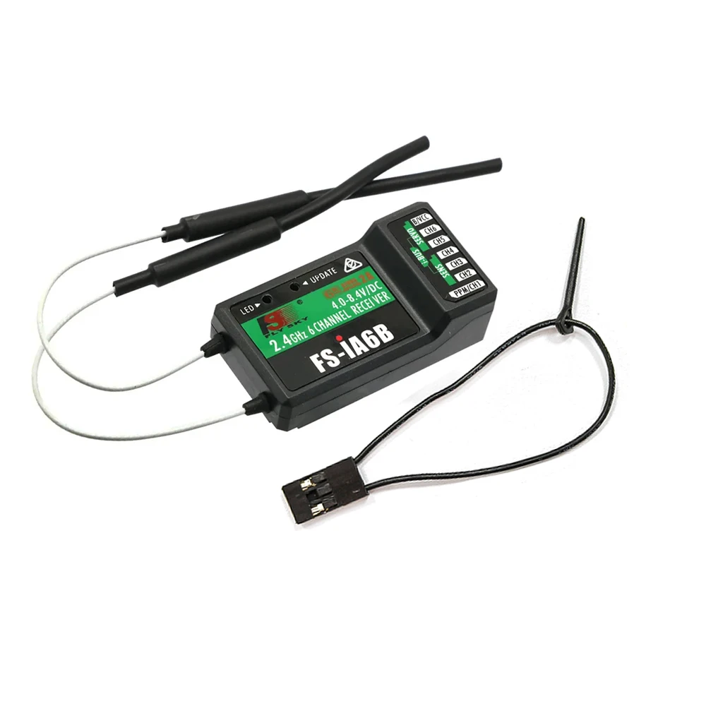 Flysky FS-IA6B/IA6/IA10B Récepteur 6CH 2.4G pour Émetteur Flysky FS-i6