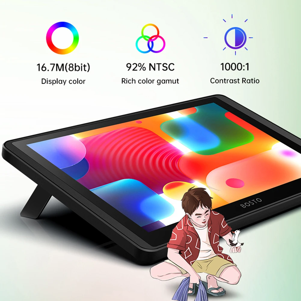 LCD Graphics 11.6in Digital Art Drawing Pad 8192 Levels 1366x768 Display with Battery-Free Stylus Tilt Support for Windows MacOS - Image 5