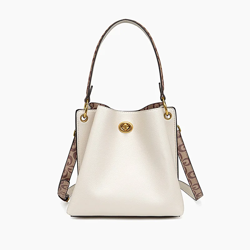 حقيبة دلو نسائية كاجوال مصنوعة من البولي يوريثان،...