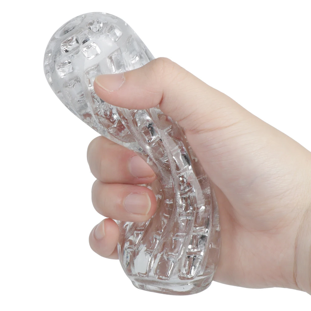Transparent Male Masturbation Device Sex Toys for Men Penis Endurance Exercise Soft Pussy Aircraft Cup Vagina Masturbator 18