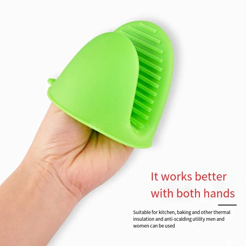 Kitchen Accessories Kitchen Tool 2pcs Oven Mitts Silicone Heat Resistant Pinch Mitts Anti Scalding Non Slip Gloves Clips Pot Holder Cooking Baking Oven