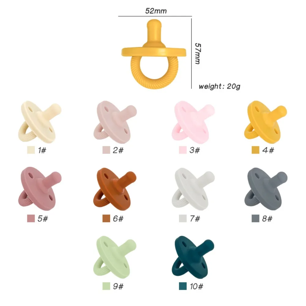 Material Safety Food Grade Silicone Baby Pacifier Smooth Surface Wear Resistant and Bite Resistant Nipple Soother Non-slip
