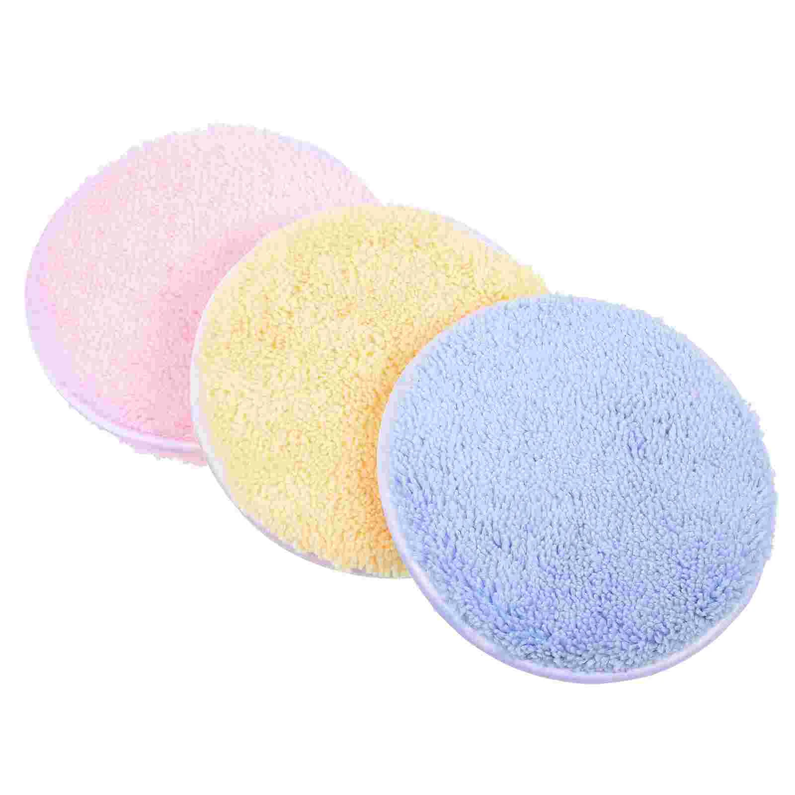 Microfiber Facial Scrubbers Round Cleansing Pads Makeup Remover Rounded Face Puffs Convenient Cosmetics Woman 2